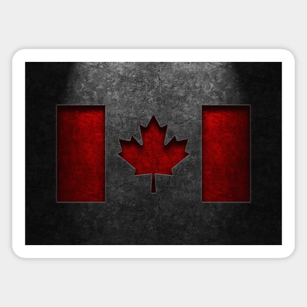 Canadian Flag Stone Texture Sticker by learningcurveca